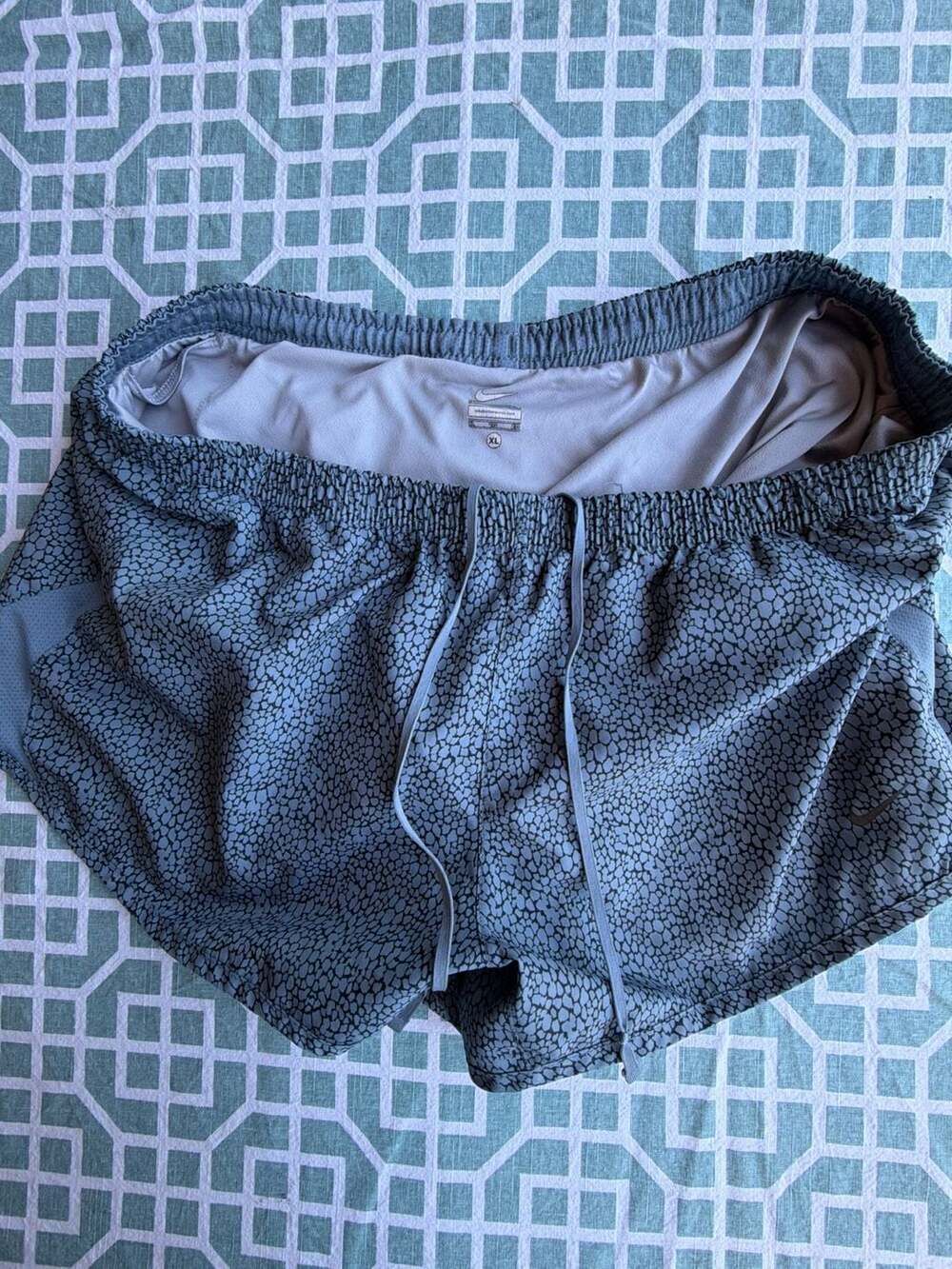 Nike Dri-FIT Running Shorts Men's XL Gray Animal Print